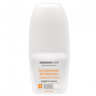 Dezodorant botaniczny ze srebrem koloidalnym - grejpfrut, cytryna, Organic Life, 50 ml